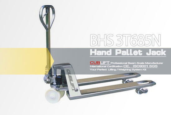 Stainless steel pallet jacks — representative equipment photo